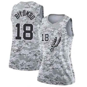San Antonio Spurs Bismack Biyombo 2018/19 Jersey - Earned Edition - Women's Swingman White