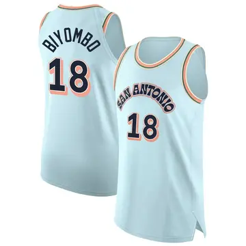 San Antonio Spurs Bismack Biyombo 2024/25 City Edition Jersey - Men's Authentic Light Blue