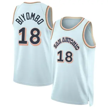 San Antonio Spurs Bismack Biyombo 2024/25 City Edition Jersey - Men's Swingman Light Blue