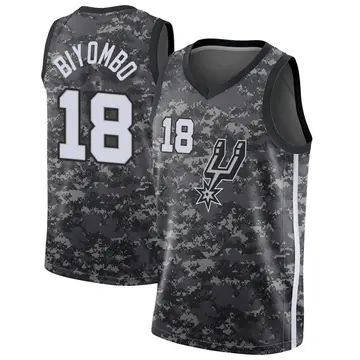 San Antonio Spurs Bismack Biyombo Jersey - City Edition - Men's Swingman Black