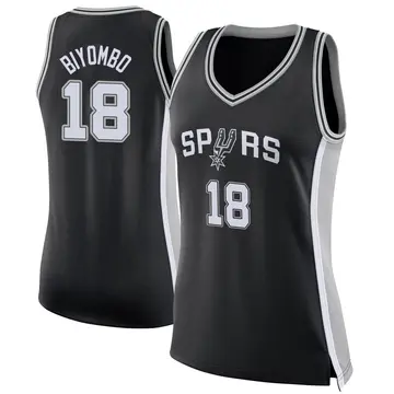 San Antonio Spurs Bismack Biyombo Jersey - Icon Edition - Women's Swingman Black