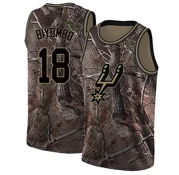 San Antonio Spurs Bismack Biyombo Realtree Collection Jersey - Men's Swingman Camo