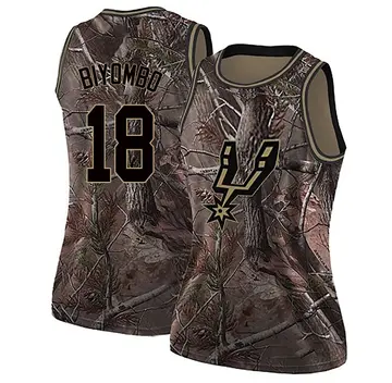 San Antonio Spurs Bismack Biyombo Realtree Collection Jersey - Women's Swingman Camo
