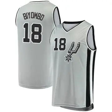 San Antonio Spurs Bismack Biyombo Silver Jersey - Statement Edition - Youth Fast Break