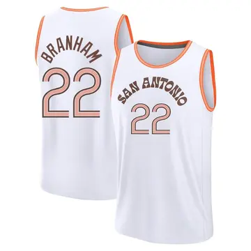 San Antonio Spurs Malaki Branham 2023/24 City Edition Jersey - Youth Fast Break White