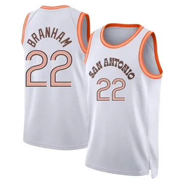 San Antonio Spurs Malaki Branham 2023/24 City Edition Jersey - Youth Swingman White