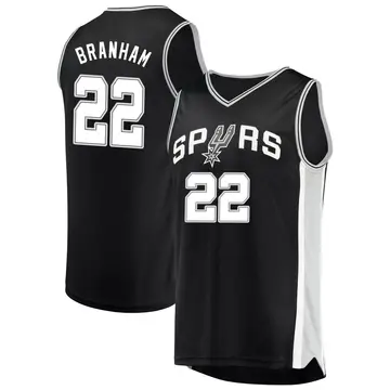 San Antonio Spurs Malaki Branham Jersey - Icon Edition - Men's Fast Break Black