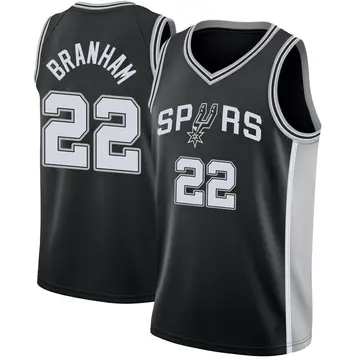 San Antonio Spurs Malaki Branham Jersey - Icon Edition - Men's Swingman Black