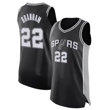 San Antonio Spurs Malaki Branham Jersey - Icon Edition - Youth Authentic Black