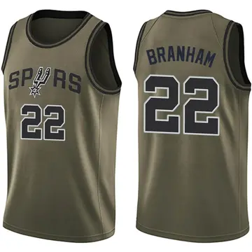 San Antonio Spurs Malaki Branham Salute to Service Jersey - Men's Swingman Green