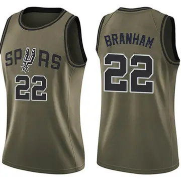 San Antonio Spurs Malaki Branham Salute to Service Jersey - Women's Swingman Green