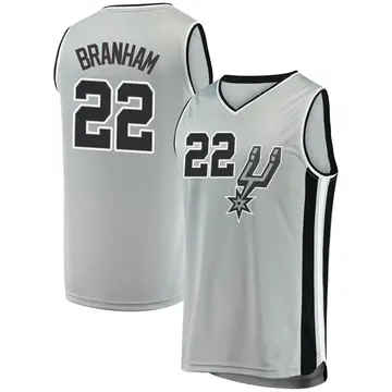 San Antonio Spurs Malaki Branham Silver Jersey - Statement Edition - Men's Fast Break