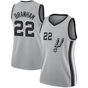 San Antonio Spurs Malaki Branham Silver Jersey - Statement Edition - Women's Swingman